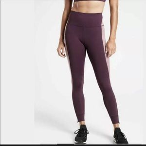 ATHLETA (NWT) Purple Mesh 7/8 Length Tight Activewear Bottoms